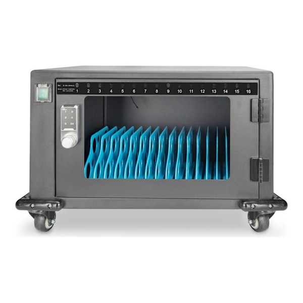 Digitus, DN-45007 Opladningsvogn til 16 notebooks/tablets op til 14 tommer, USB-C Sort