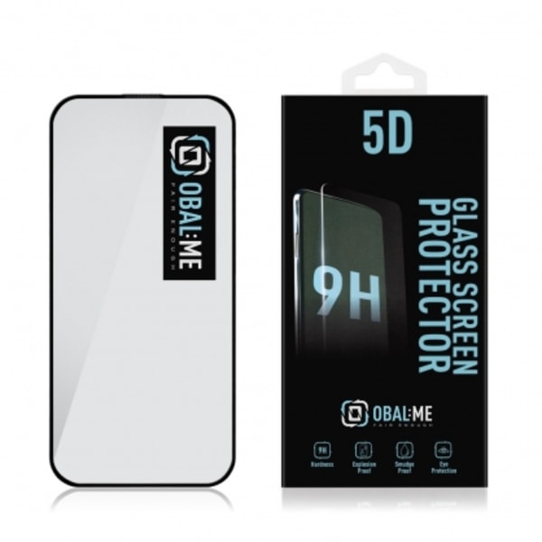 5D skärmskydd i glas för Apple iPhone 15 Svart, Obal:Me