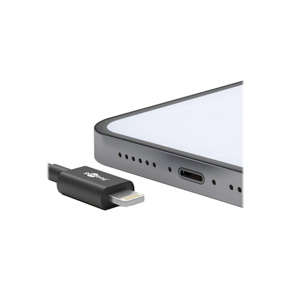 Goobay, pyöreä kaapeli, Lightning USB-C -lataus- ja synkronointikaapeli
