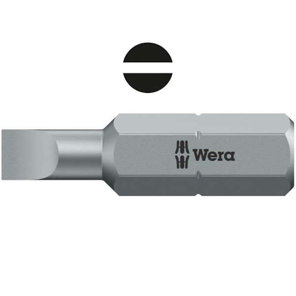 15 tuotteen paketti. Terä uraruuveille Wera 800/1 Z 0,8 x 5,5 x 25 mm