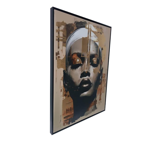 Väggkonst WALLY 60x80cm, kvinna i guld 2