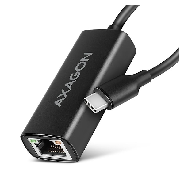 AXAGON, ADE-ARC USB-C Gigabit Ethernet -sovitin musta