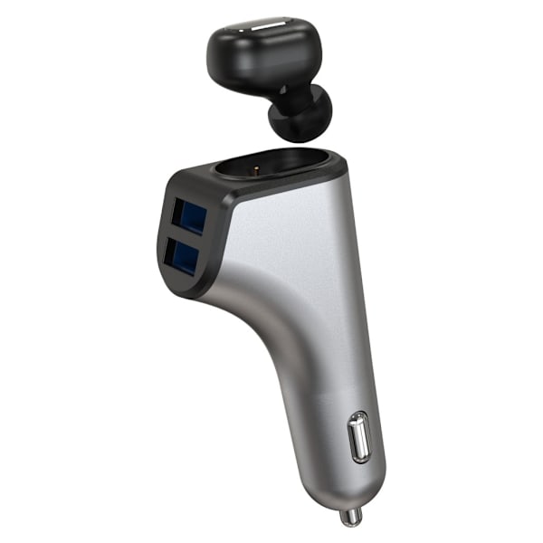 Platinet billaddare 2xUSB 3,1A + Bluetooth hörlurar Duos (44639)