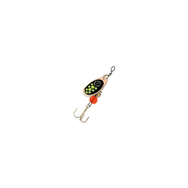 Spinner MEPPS BLACK FURY-1 3,5g koppar/chartreuse prickar
