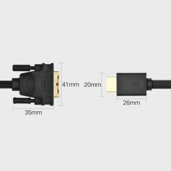 Lisävarusteet liittämiseen 30116 HDMI - DVI-kaapeli 4K 60Hz 30AWG, Ugreen