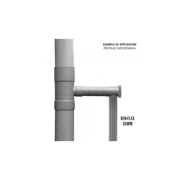 Regnvattenuppsamlare / fälla med ventil - 90mm - grå