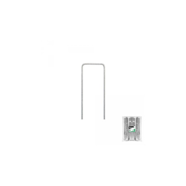 Galvaniseret metalstift i form af "U" bredde 3cm / højde 15cm