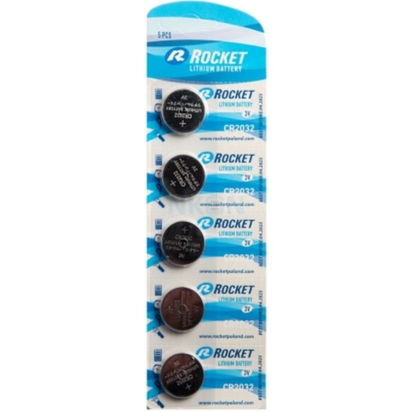 Batteri Lithium CR2032 5pc, Rocket