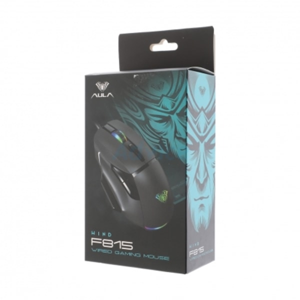PC Mouse, F815 RGB Wired Gaming mouse Black, Aula