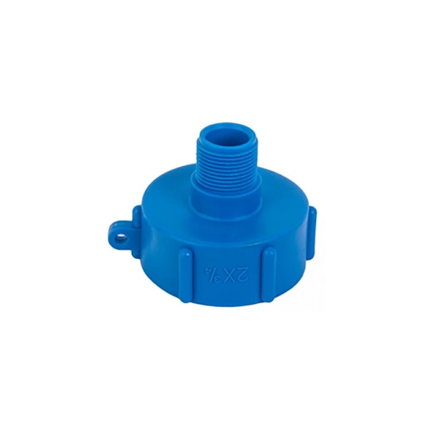 IBC adapter Inv S60x6 till Utv 3/4" Blå