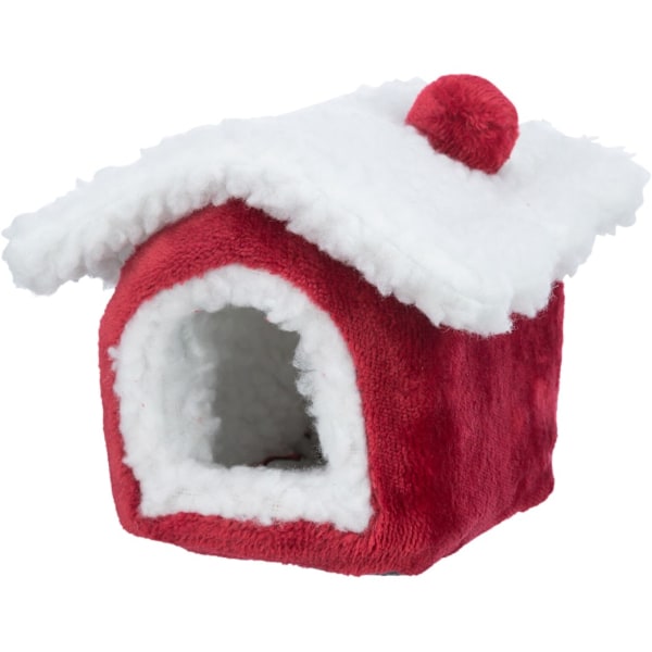 Joulun pehmoluola, hiiret/hamsterit, 15 × 12 × 15 cm, punainen/valkoinen