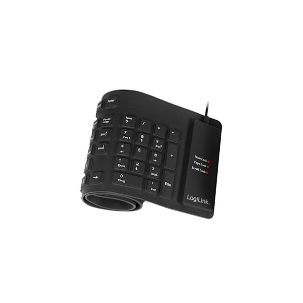 Logilink, Joustava näppäimistö, Joustava vedenpitävä näppäimistö USB + PS/2, ID0019A