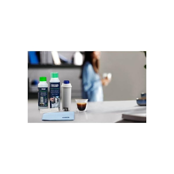 Delonghi, DLSC306 ylläpitohoitosarja papu-kuppi- ja espressokeittimille, sisältää viisi puhdistustarviketta