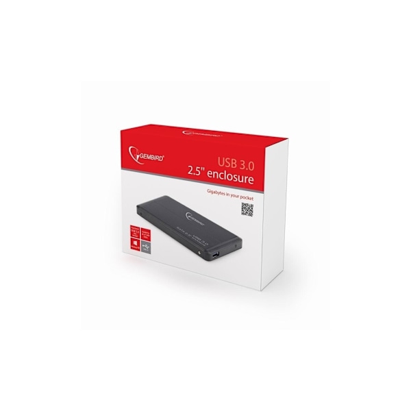 HDD-kasse udv. Usb3 2,5"/sort ee2-u3s-2, Gembird