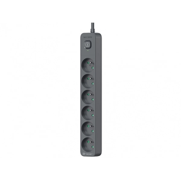Extension flex, 47025 Zebra mobil klar 1,8m 6 udtag, Tracer