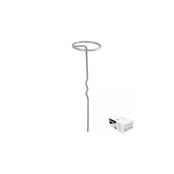 Galvanized metal pin in the shape of "G" width 6cm / height 20cm / BOX/ 50pcs.