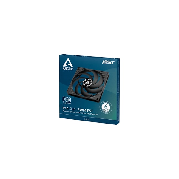 Kylare, P14 Slim PWM PST 140mm Fodral Fläkt Svart, Arctic