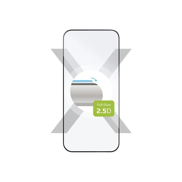 Fast, Skærmbeskytter, Apple, iPhone 16 Pro Max, Hærdet glas, Sort, Full Cover 2.5D