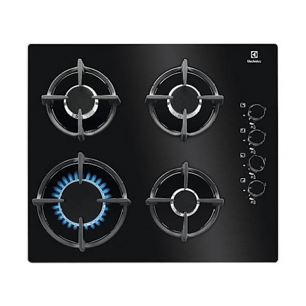 Indbygget gasblus KGG6407K, Electrolux Sort