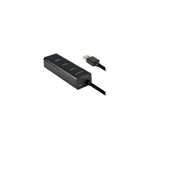 AXAGON, fireports USB 3.0-hub med hurtiglading og strømstøtte, HUE-S2B