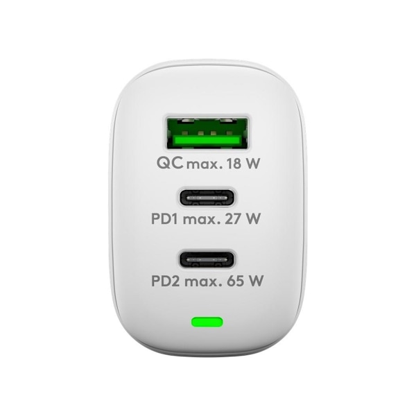 Goobay, USB-C PD GaN multiport hurtiglader (65 W), 65408