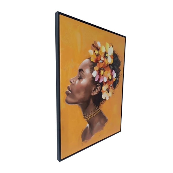 Väggkonst WALLY 60x80cm, kvinna och blommor 1