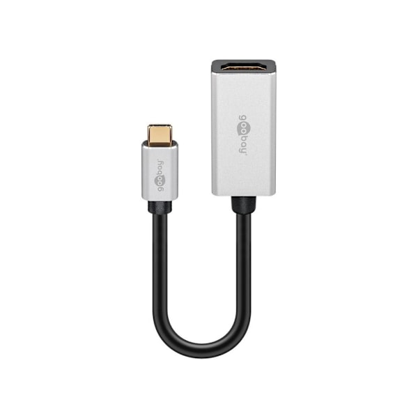 Goobay, USB-C-adapter til HDMI, 60194 Sort, Sølv