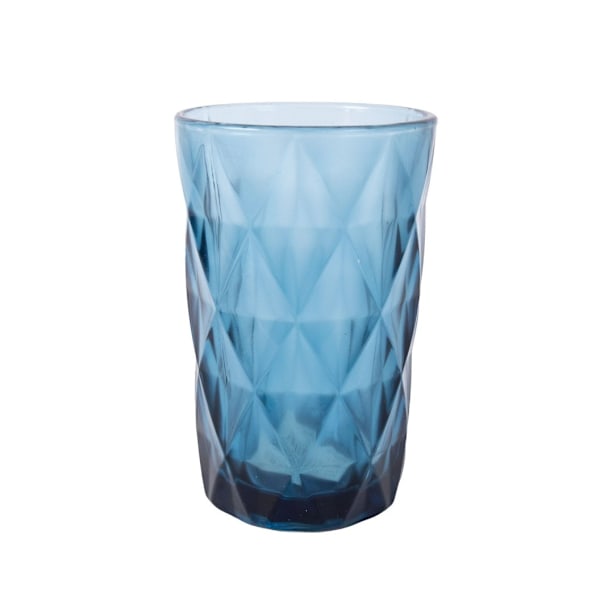 Høyt drikkeglass CORAL 350ml, D8xH12cm, blått