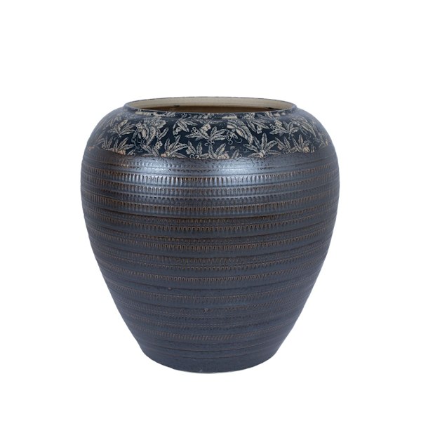 Keramikvas TITAN STONE H40cm, brun