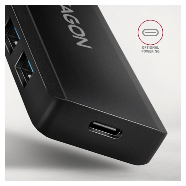 AXAGON, Travel fyra-ports USB-A 5Gbps nav, HUE-C1A