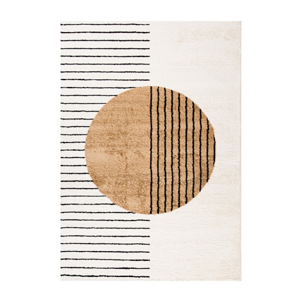 Matta TOULOUSE-3, 100x150cm, vit/ocker