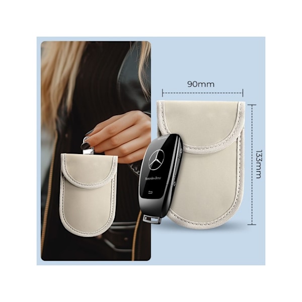 Tech-Protect car key pouch RFID Signal Blocker KLR100, beige