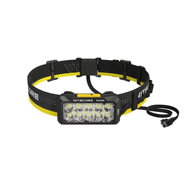 Hodelykt h serie 2000 lumen/hu2000, Nitecore Sort, Gult