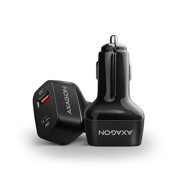 AXAGON, Dobbelt biloplader, 38W, PWC-PQ38 Sort