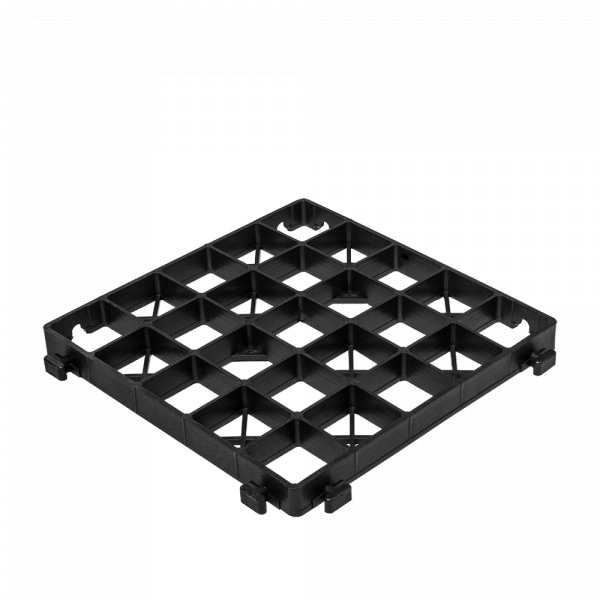 10 tuotteen paketti. Puutarharitilä OPTIMAL GRID musta, korkeus 30mm / 333x333mm