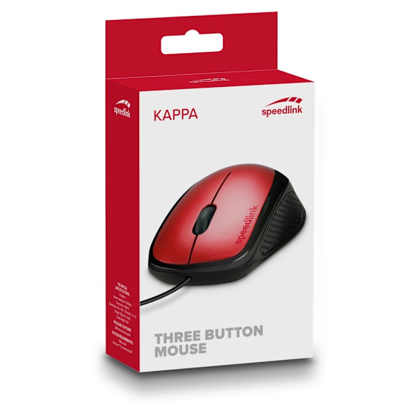 Speedlink-hiiri Kappa USB, punainen (SL-610011-RD)