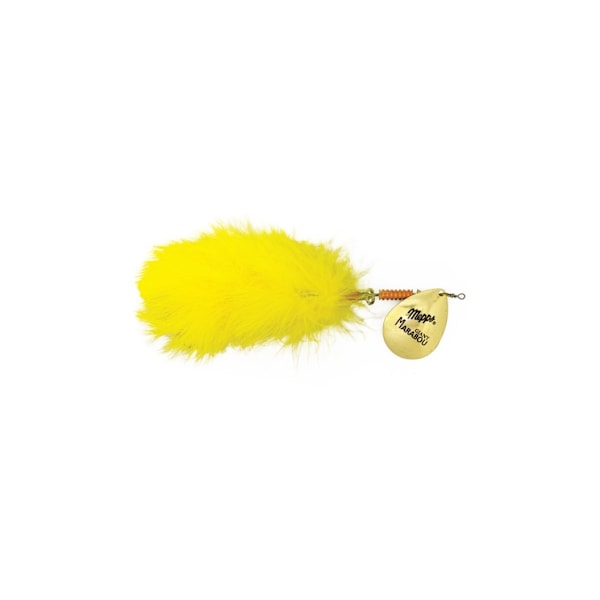Spinner Giant Marabou 40g guld/chartreuse hale, MEPPS