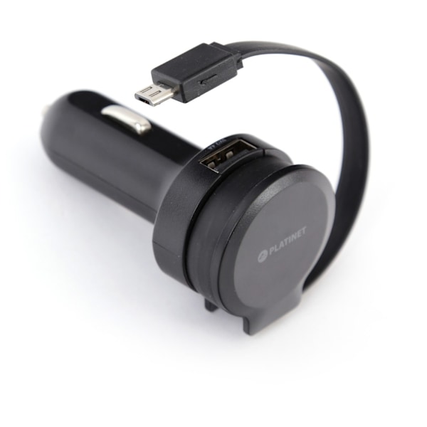 Platinet billader 1xUSB 2,4A + microUSB-kabel (44650)