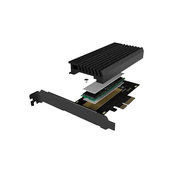 Raidsonic, ICY BOX, PCIe-kortti M.2 M-Key-liitännällä yhdelle M.2 NVMe SSD:lle
