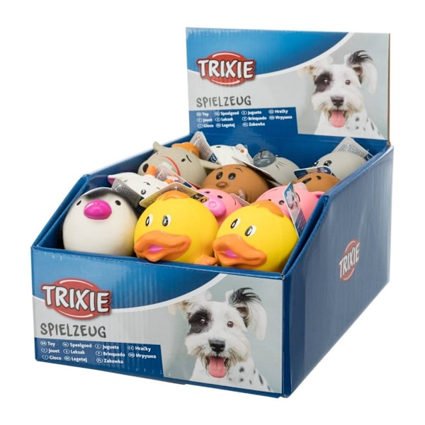Leksak för hund Bolldjur, latex/polyesterfleece, ø 6 cm slumpmässig färg, 1 st.