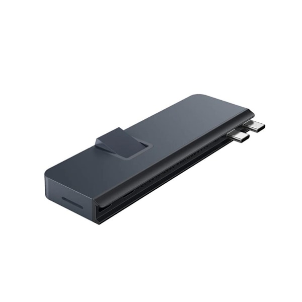 Hyper, HyperDrive Dual USB-C TB -yhteensopiva 7-in-2-keskitin yleisellä USB-C-ulkoisovittimella MacBook Airille/Prolle 2016-2020