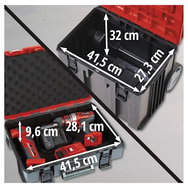Einhell, E-Case Tower Tool Box Set med hjul, 3 st, 4540015