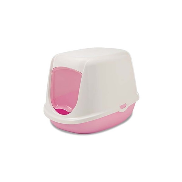Kattekasse Duchesse 44,5x35,5x32cm hvit/rosa
