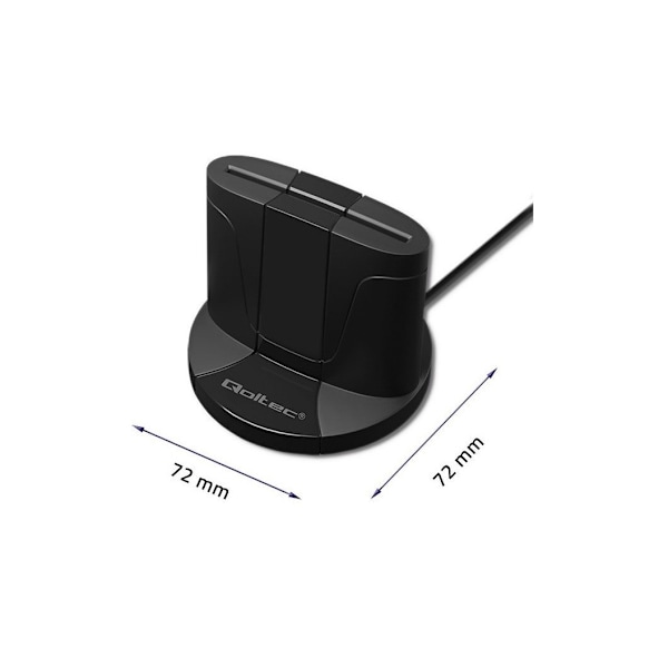 Qoltec ID-kortläsare + USB-C adapter SCR0632