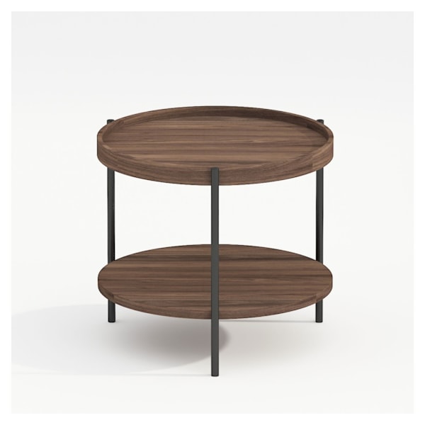 Sofabord CINDY D50xH45cm, melamin lys valnød