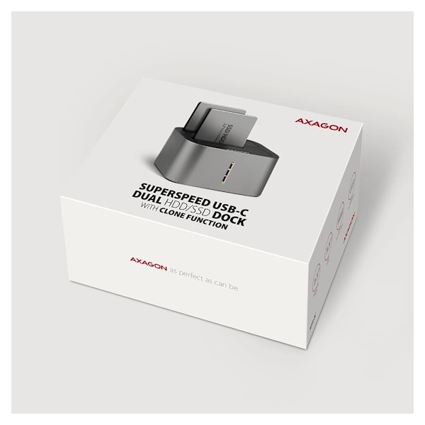AXAGON, SuperSpeed ​​USB DUAL 2,5"/3,5" HDD/SSD DUAL dock, ADSA-DC