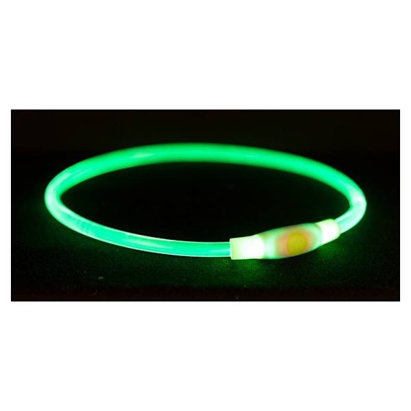 Sikkerhedskrave flash lysring USB, SM: 40 cm/d 8 mm, grøn