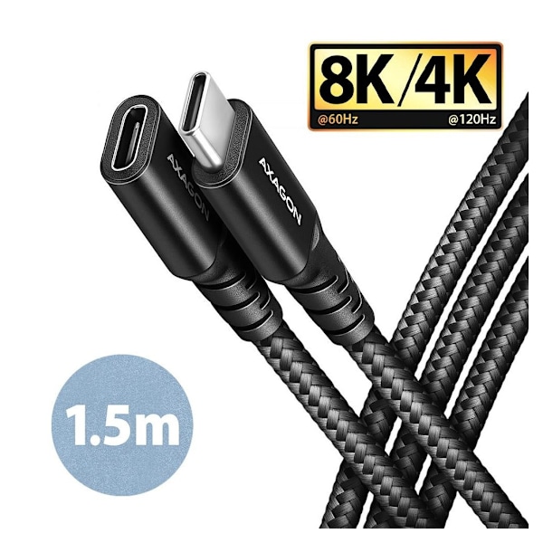 AXAGON, USB Type-C til USB Type-C, USB-forlænger 20 Gbps-kabel, BUCM32-CF15AB