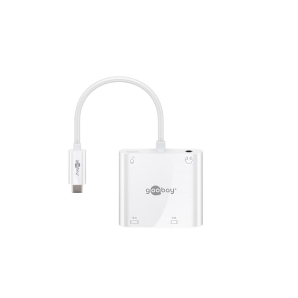 Goobay, USB-C Dock, USB-C multiportadapter HDMI + VGA + PD 100 W, 52418