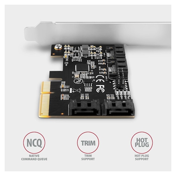 AXAGON, PCIe-ohjain 4x SATA 6G, PCES-SA4X4